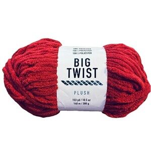 NEW BIG TWIST PLUSH SUPER BULKY - CHILI PEPPER - 153 YARDS/10.5 OZ